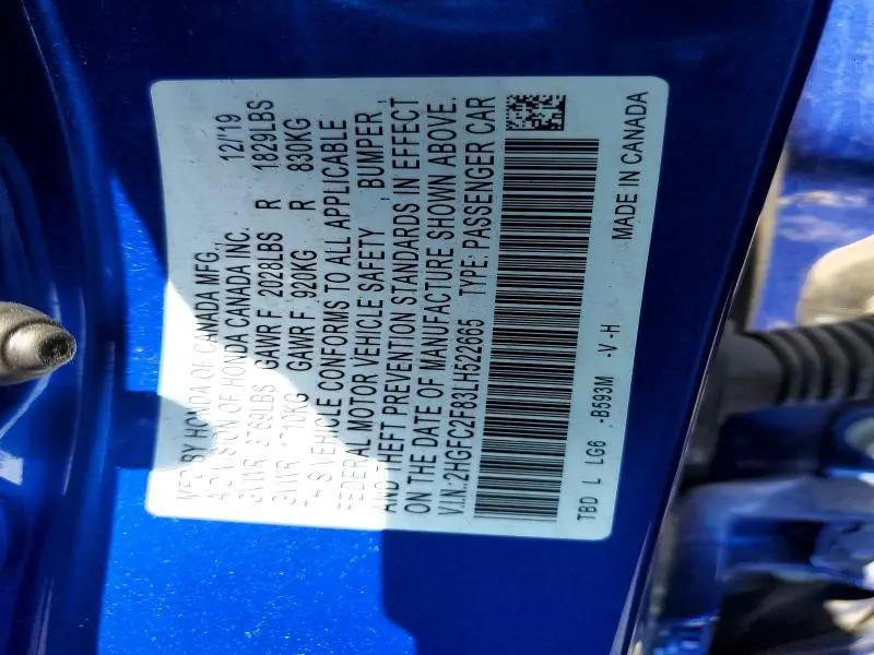 2020 HONDA CIVIC SPORT  