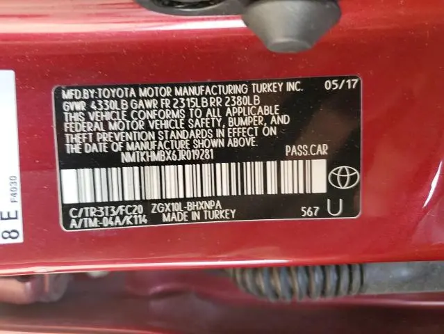 2018 TOYOTA C-HR XLE  