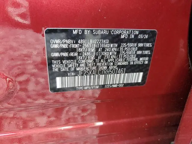 2024 SUBARU FORESTER LIMITED  