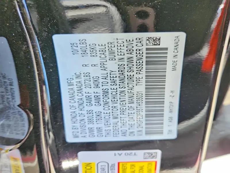 2026 HONDA CIVIC SPORT  