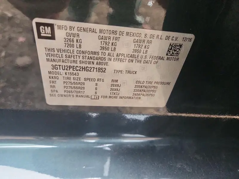 2017 GMC SIERRA K1500 DENALI  