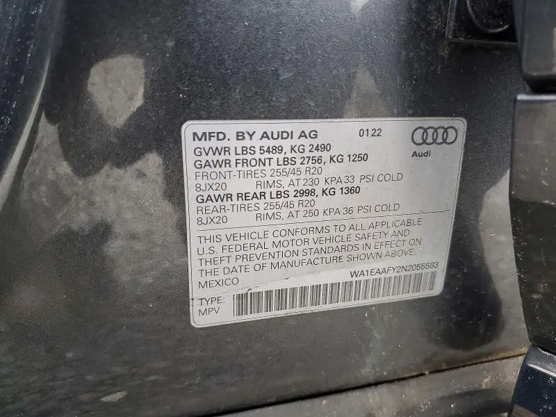 2022 AUDI Q5 PREMIUM PLUS 45  