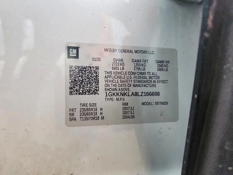 2020 GMC ACADIA SLE  