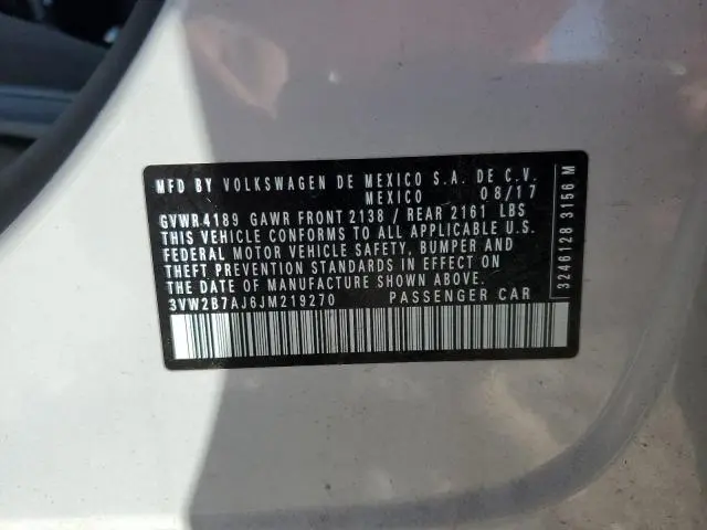 2018 VOLKSWAGEN JETTA S  