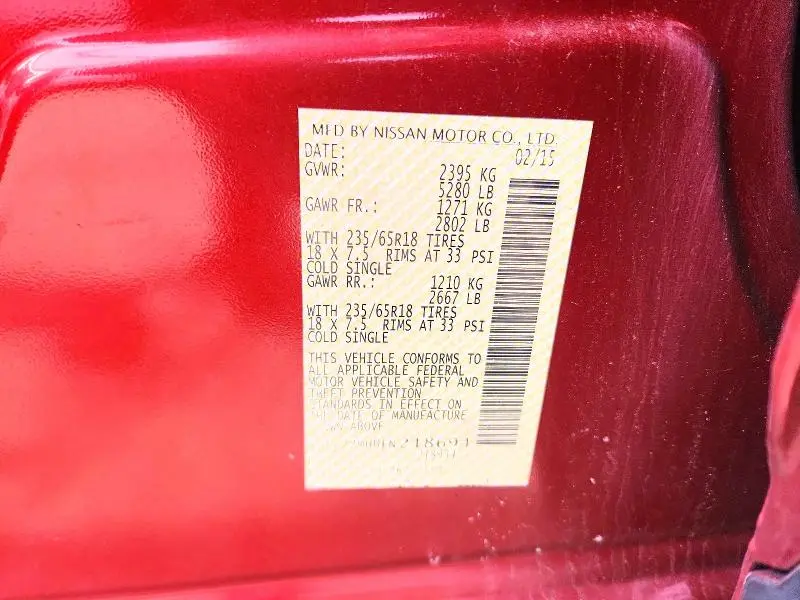 2015 NISSAN MURANO S  