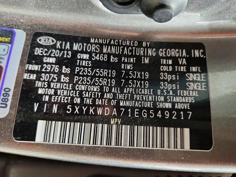 2014 KIA SORENTO SX LIMITED  