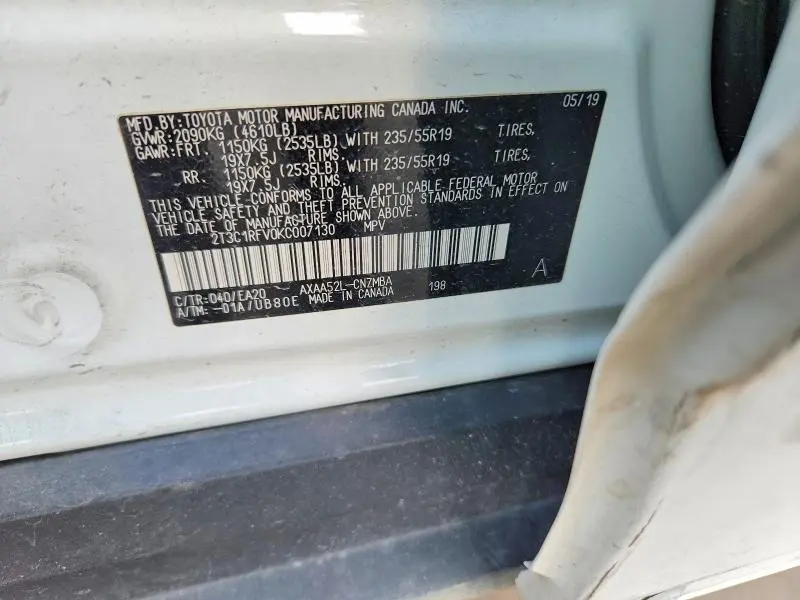 2019 TOYOTA RAV4 XLE PREMIUM  