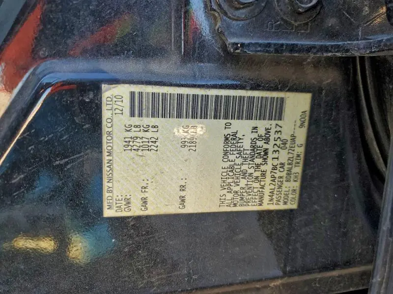 2011 NISSAN ALTIMA BASE  