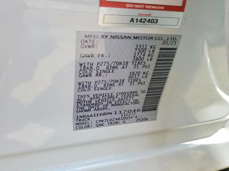 2023 NISSAN TITAN PRO-4X  