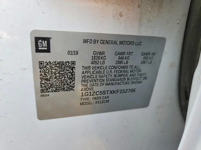 2019 CHEVROLET MALIBU LS  