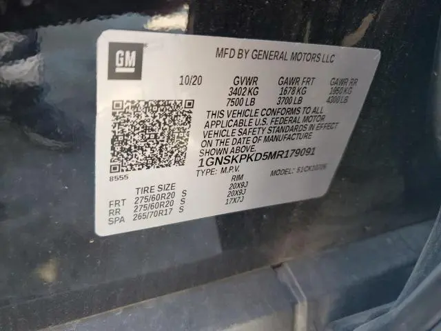 2021 CHEVROLET TAHOE K1500 Z71  