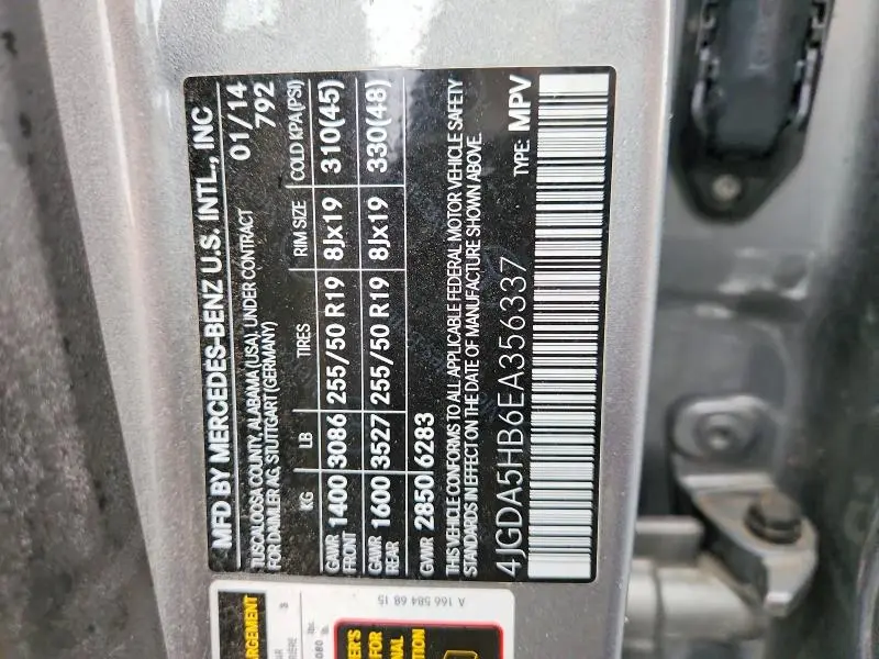 2014 MERCEDES-BENZ ML 350 4MATIC  