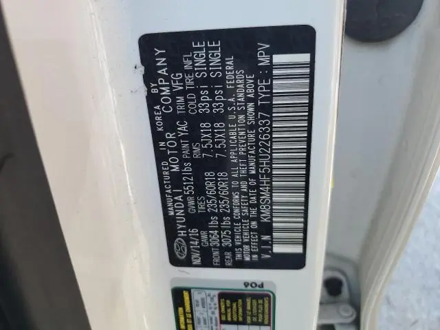 2017 HYUNDAI SANTA FE SE  