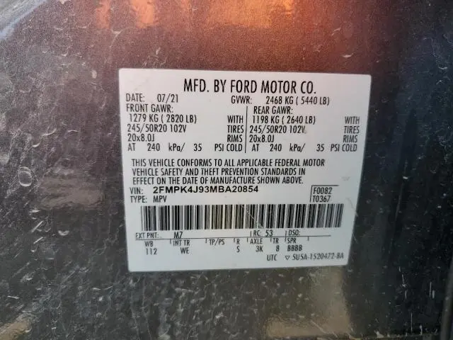 2021 FORD EDGE SEL  