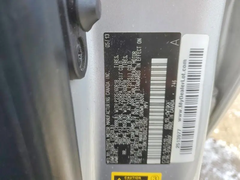 2013 LEXUS RX 350 BASE  