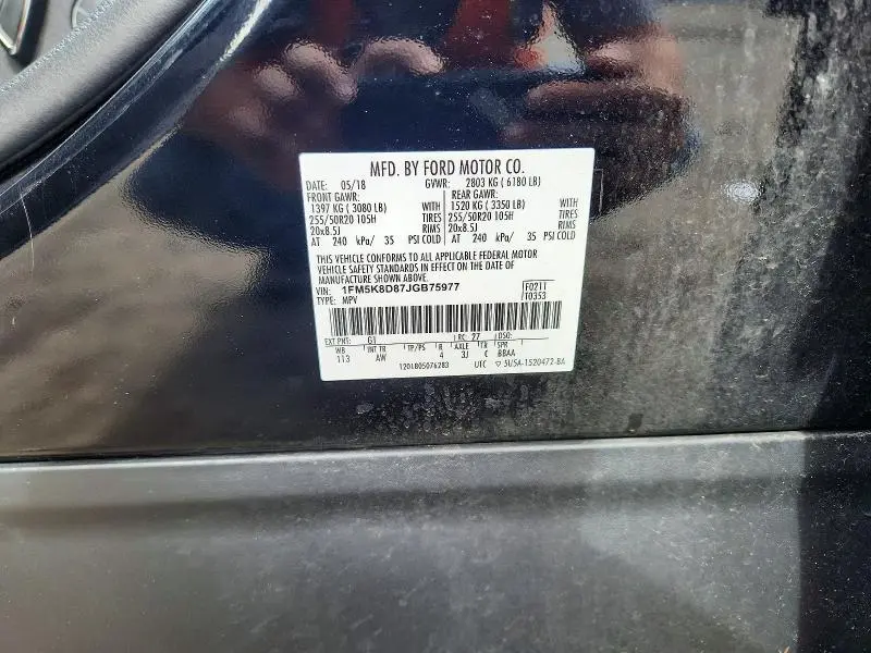 2018 FORD EXPLORER XLT  