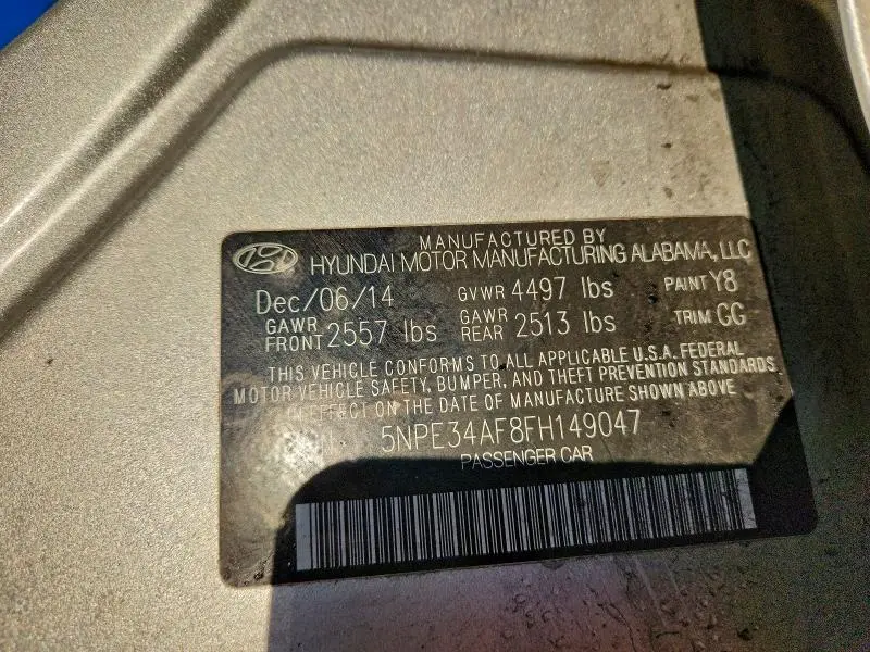 2015 HYUNDAI SONATA SPORT  