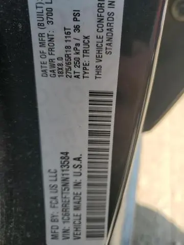 2022 RAM 1500 BIG HORN/LONE STAR  
