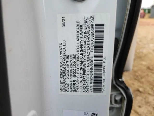 2021 HONDA ACCORD TOURING  