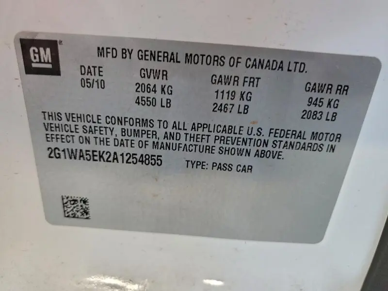 2010 CHEVROLET IMPALA LS  