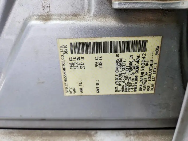 2010 NISSAN ALTIMA   