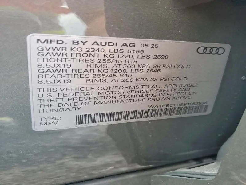 2025 AUDI Q3 PREMIUM PLUS S LINE 45  