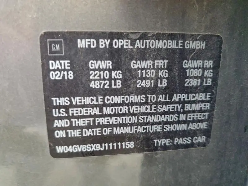 2018 BUICK REGAL TOURX ESSENCE  