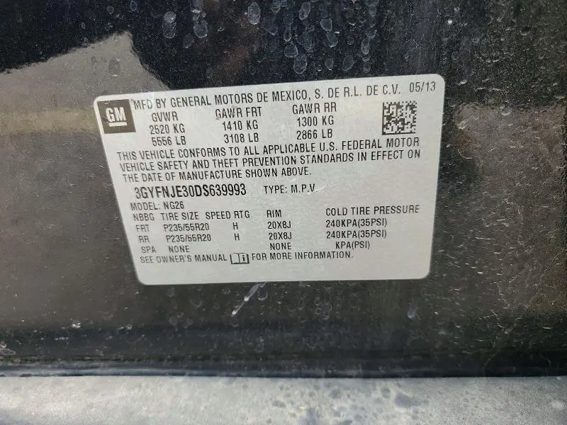 2013 CADILLAC SRX PREMIUM COLLECTION  