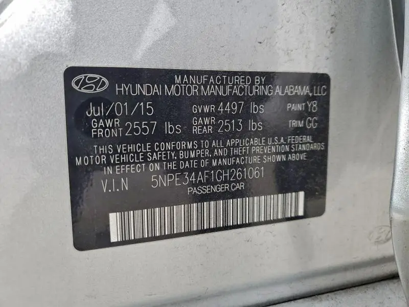 2016 HYUNDAI SONATA SPORT  