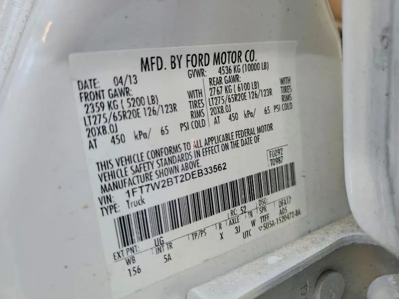 2013 FORD F250 SUPER DUTY  