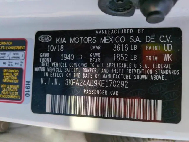 2019 KIA RIO S