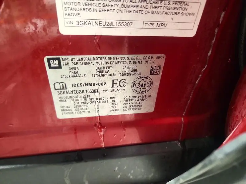 2018 GMC TERRAIN SLE  