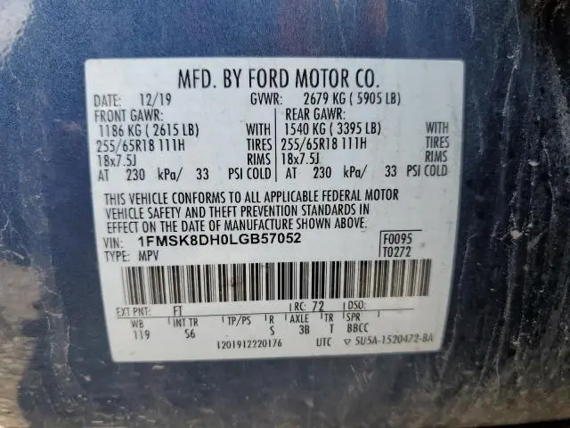 2020 FORD EXPLORER XLT