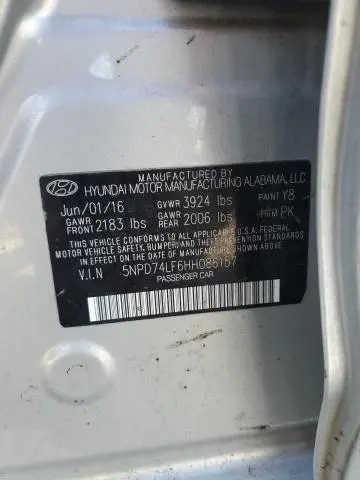 2017 HYUNDAI ELANTRA SE  