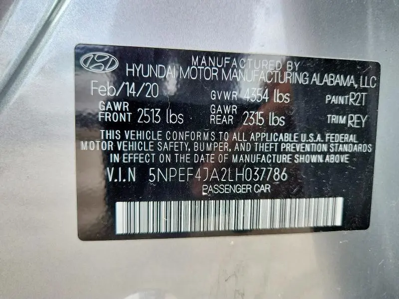 2020 HYUNDAI SONATA SEL  