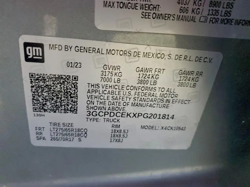 2023 CHEVROLET SILVERADO K1500 TRAIL BOSS CUSTOM  