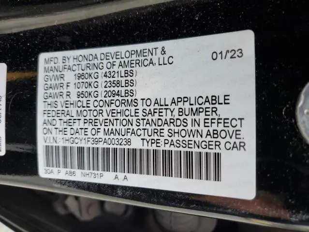 2023 HONDA ACCORD EX  
