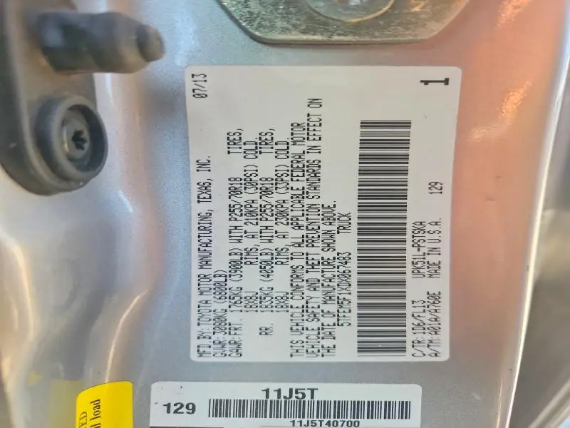 2013 TOYOTA TUNDRA GRADE  