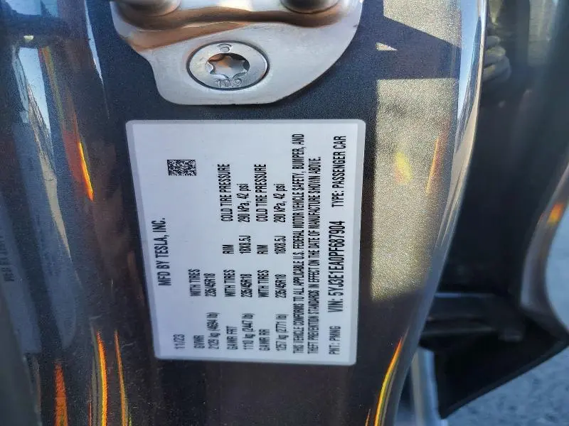 2023 TESLA MODEL 3   