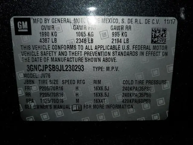 2018 CHEVROLET TRAX 1LT  