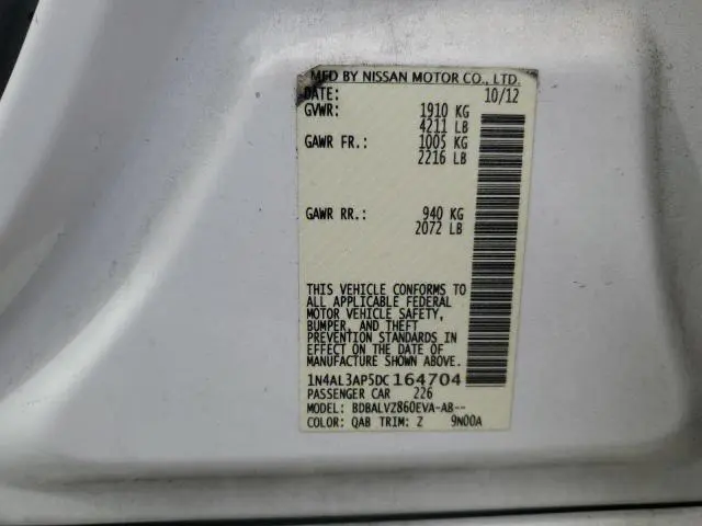 2013 NISSAN ALTIMA 2.5  