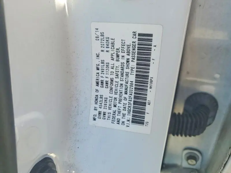 2015 HONDA ACCORD EXL  