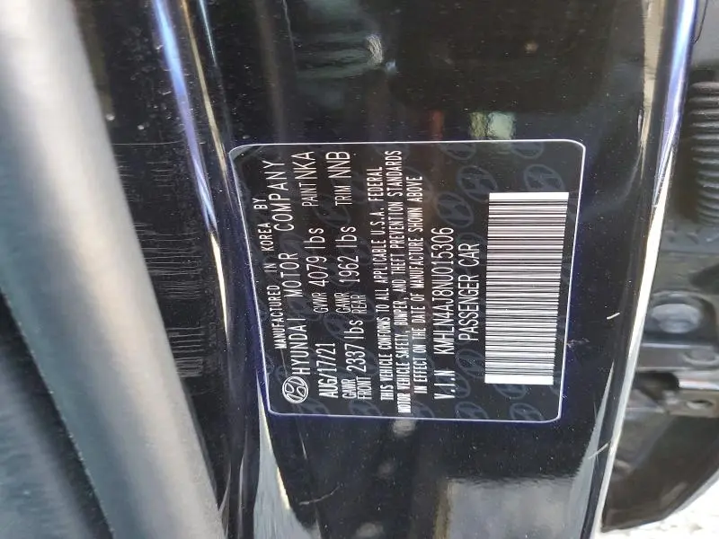 2022 HYUNDAI ELANTRA LIMITED  