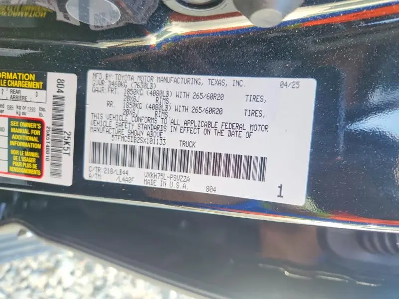 2025 TOYOTA TUNDRA 1794 EDITION HV  