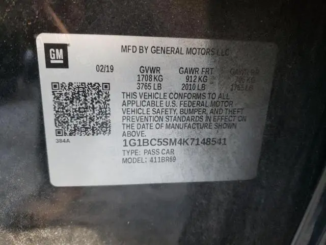 2019 CHEVROLET CRUZE LS