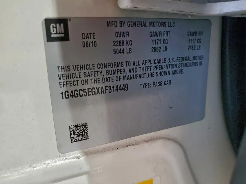 2010 BUICK LACROSSE CXL  