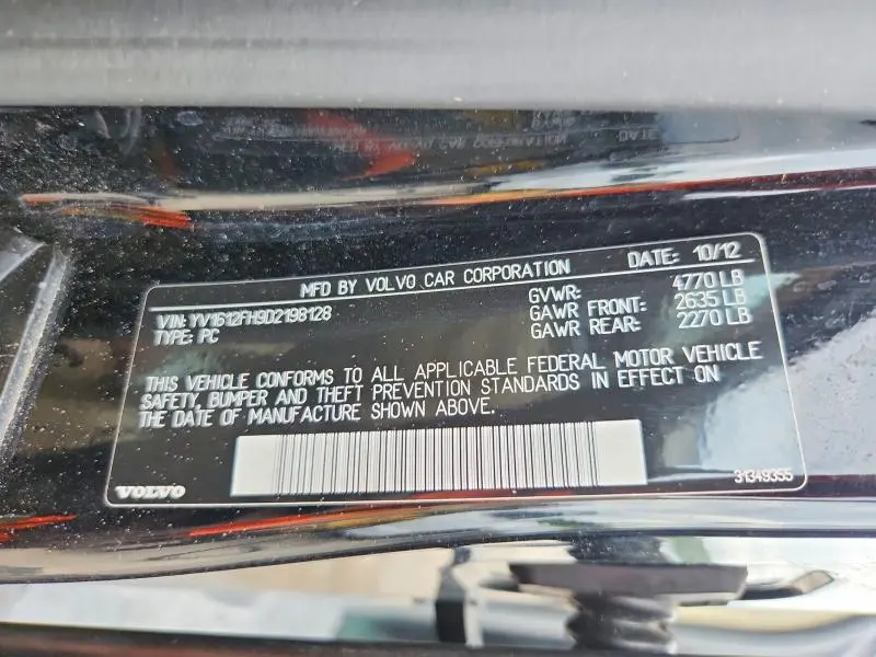 2013 VOLVO S60 T5  