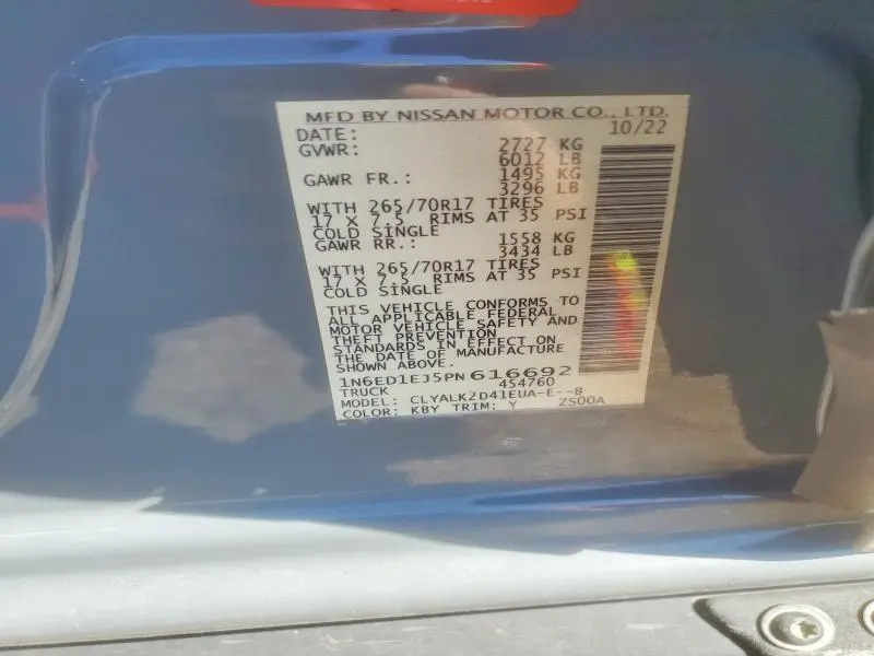 2023 NISSAN FRONTIER PRO-X  