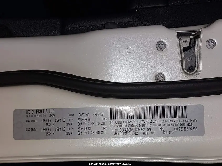 2020 JEEP COMPASS HIGH ALTITUDE 4X4