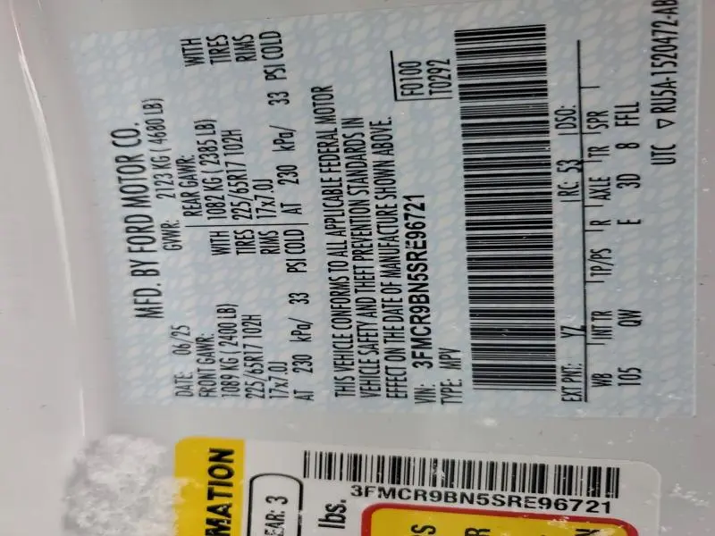 2025 FORD BRONCO SPORT BIG BEND  